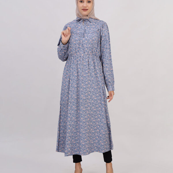 Blue Harmony Printed Rayon Top