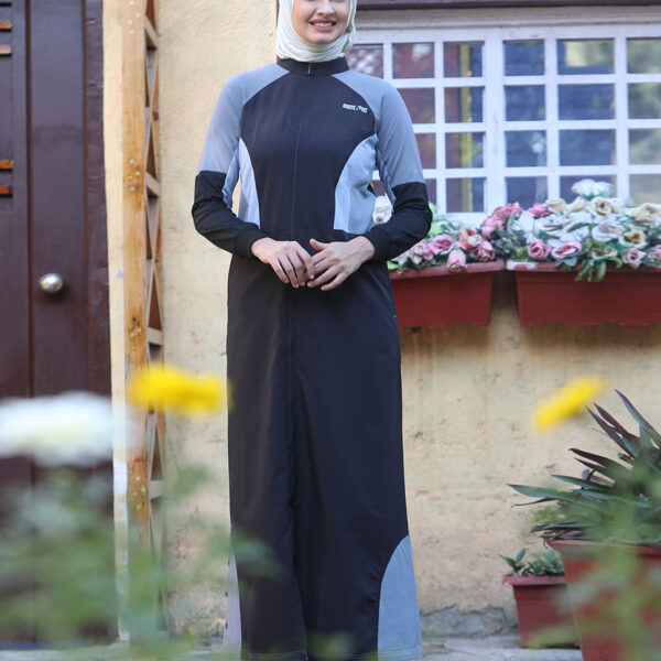 Midnight Fusion Full Front Open Jilbab