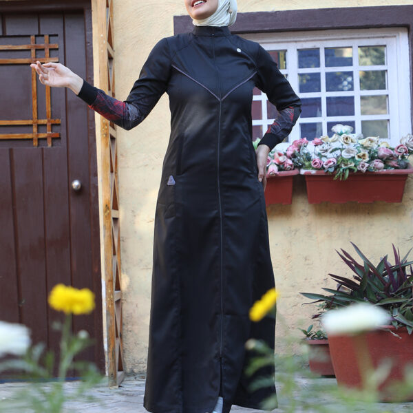 Stealth Black Full Front Open Jilbab