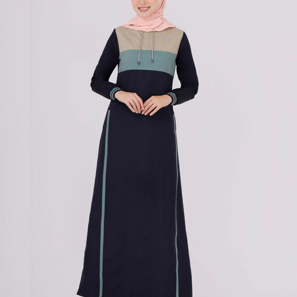 Beige Drawstring Jilbab