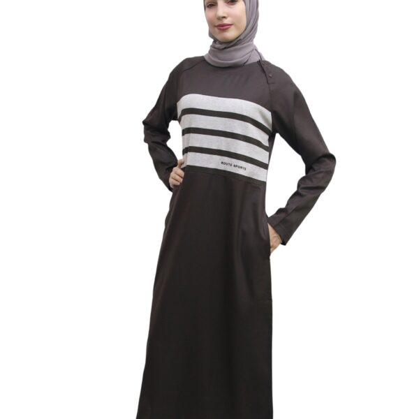 Contrast Jersey Striper Jilbab