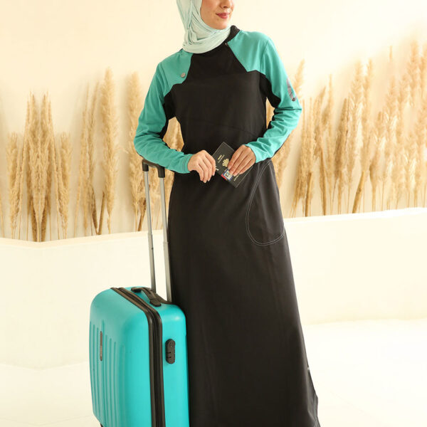 Aqua Highlights Black Jilbab