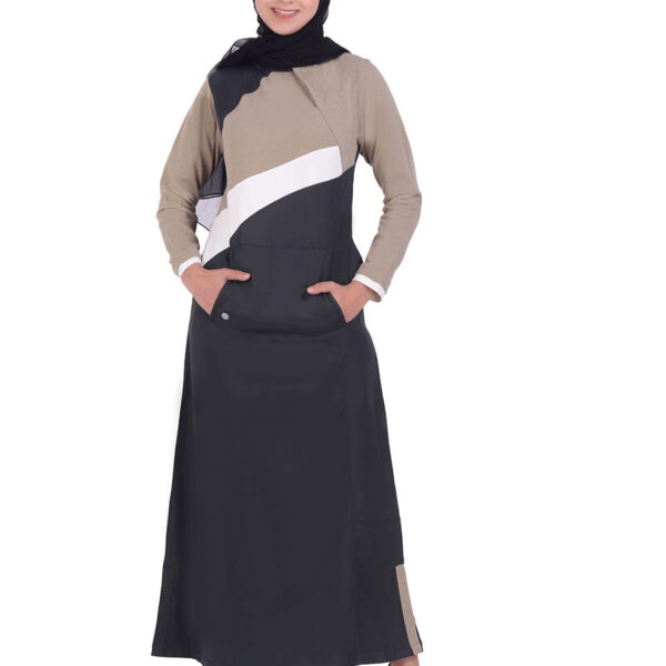 Contrast Panel Sporty Jilbab