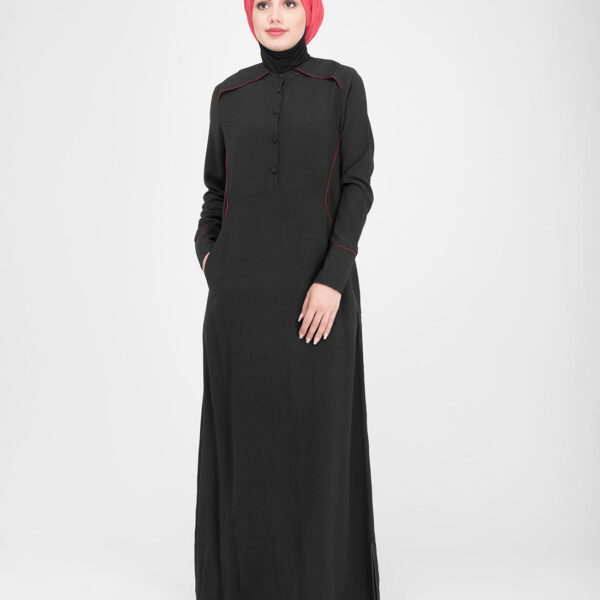 Black Flared Jilbab, urban abaya, jilbab, modest wear, Islamic dress, long dress