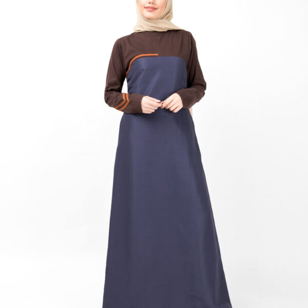 Graystone Blue Shoulder Opening Jilbab