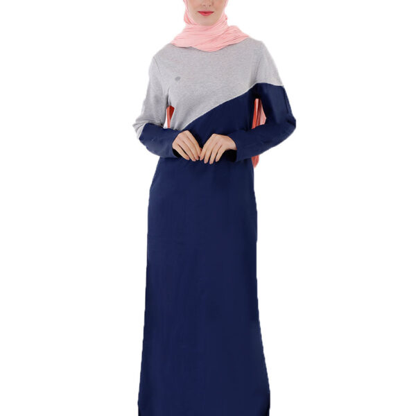 Contrast Grey Jersey Panel Jilbab
