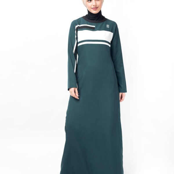 Deep Teal Sporty Abaya