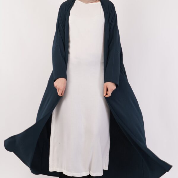Dark Teal Full-Length A-Cut Abaya