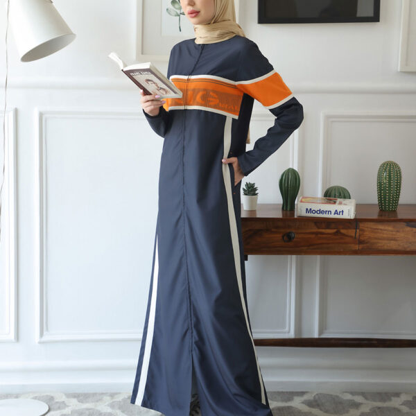 Deep Blue Color Mixing Jilbab