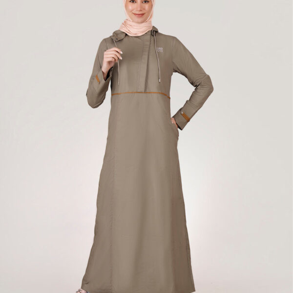 Wet Clay Detachable Hood Jilbab