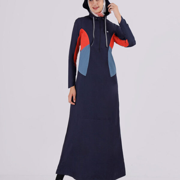 Midnight Blue Detachable Hood Jilbab