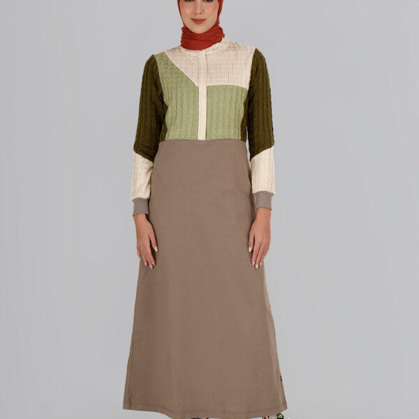 Fungi Cord Winter Cable Knit Jilbab