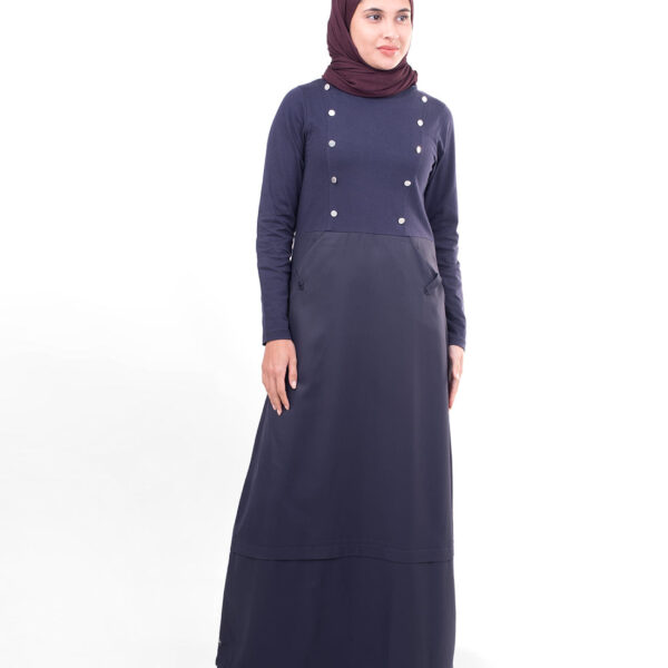 NAVY SMART SISTER JILBAB, urban abaya, jilbab, modest wear, Islamic dress, long dress