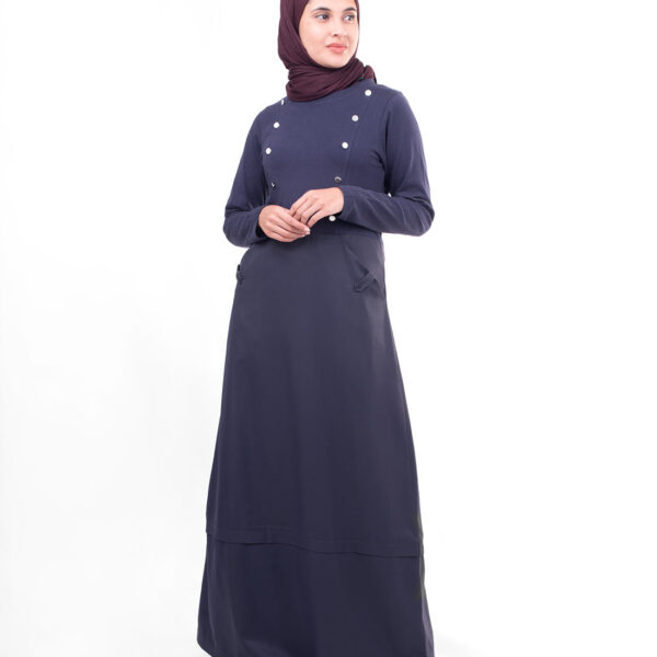 NAVY SMART SISTER JILBAB, urban abaya, jilbab, modest wear, Islamic dress, long dress