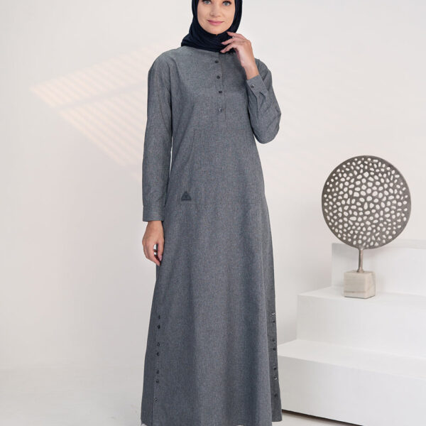 Pebble Grey Smart Look Jilbab