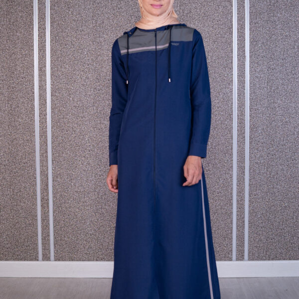 Navy Blue Modest Edge Jilbab