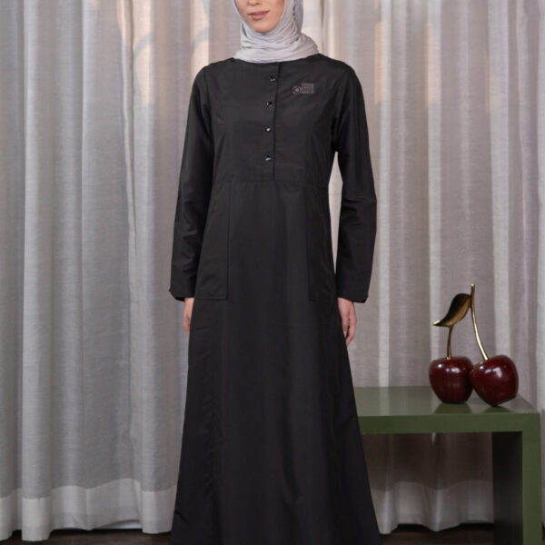 Black Pearl Jilbab, urban abaya, jilbab, modest wear, Islamic dress, long dress