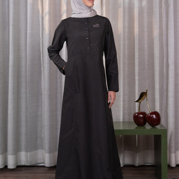 Black Pearl Jilbab, urban abaya, jilbab, modest wear, Islamic dress, long dress