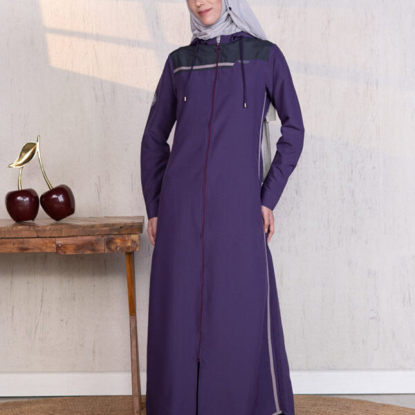 Deep Purple Modest Edge Jilbab