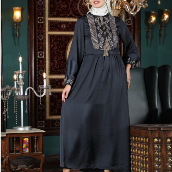 Grey Mirage Luxury Embroidered Abaya
