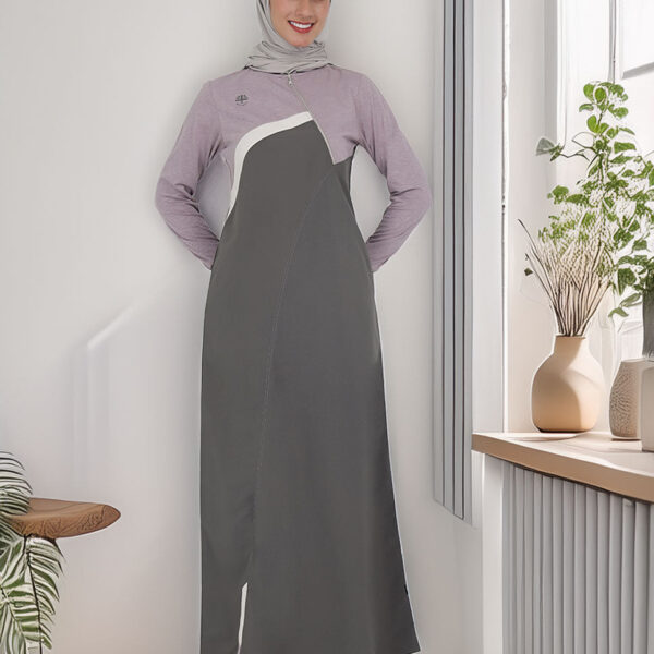Urban Grey Contrast Color Jilbab