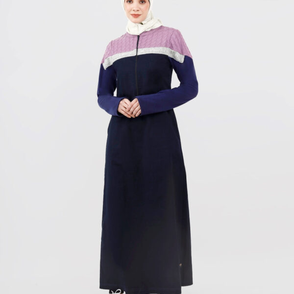 Luxury Knit Blue Winter Jilbab