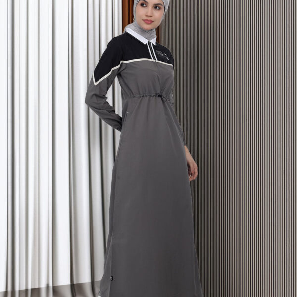 Toggle & String Grey Tone Jilbab