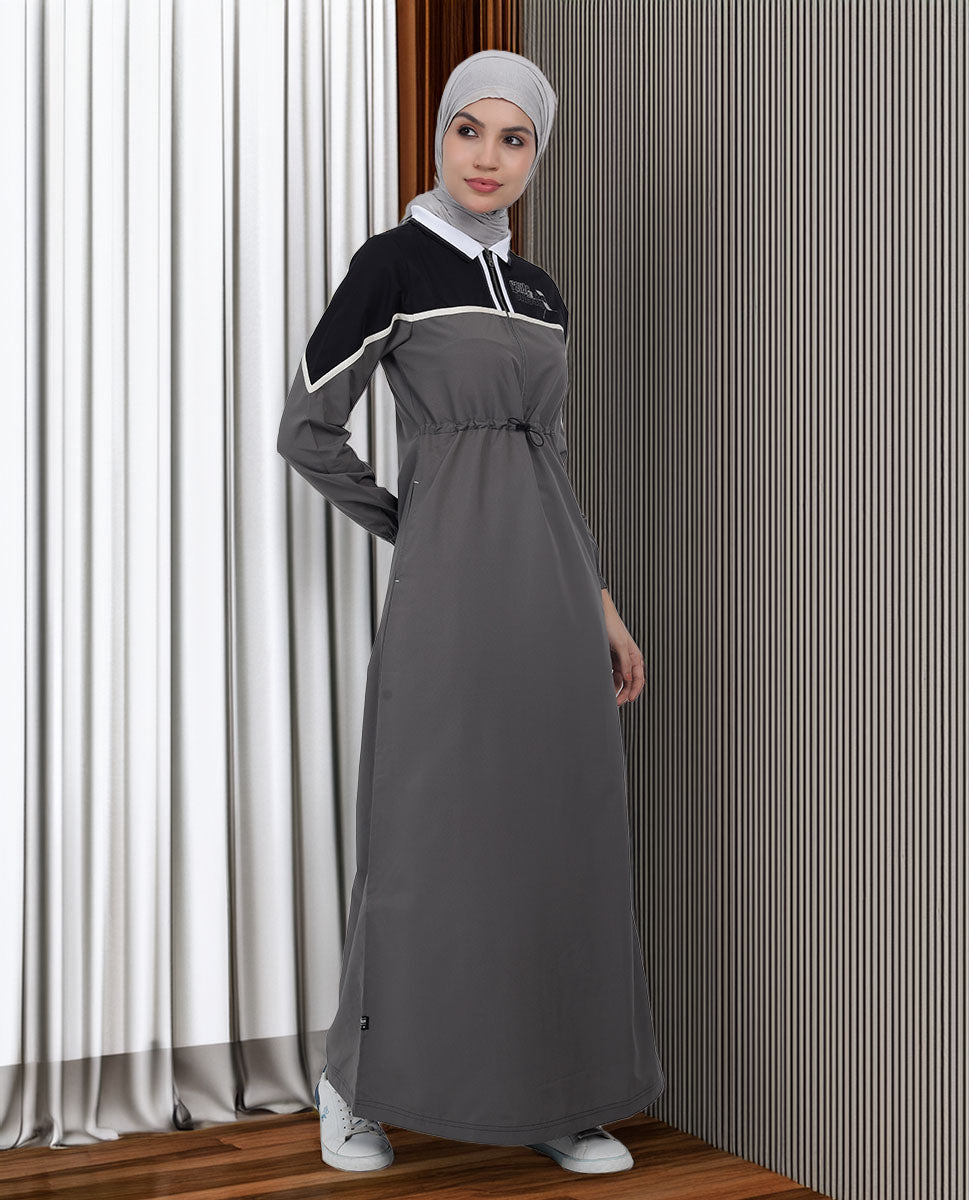 Toggle & String Grey Tone Jilbab