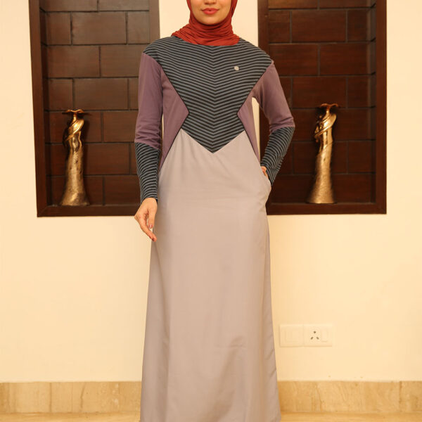 Lovely Lilac Round Collar jilbab