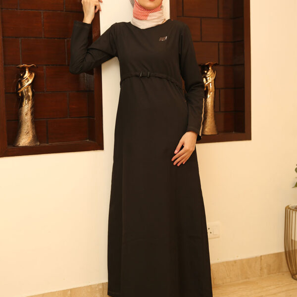 Charcoal Black Chic Look Jilbab