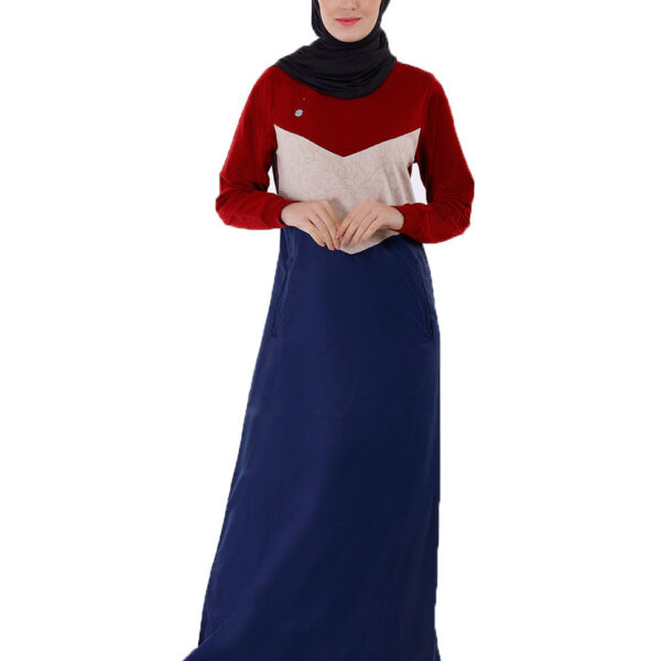 Colour Panel & Floral Print Jilbab