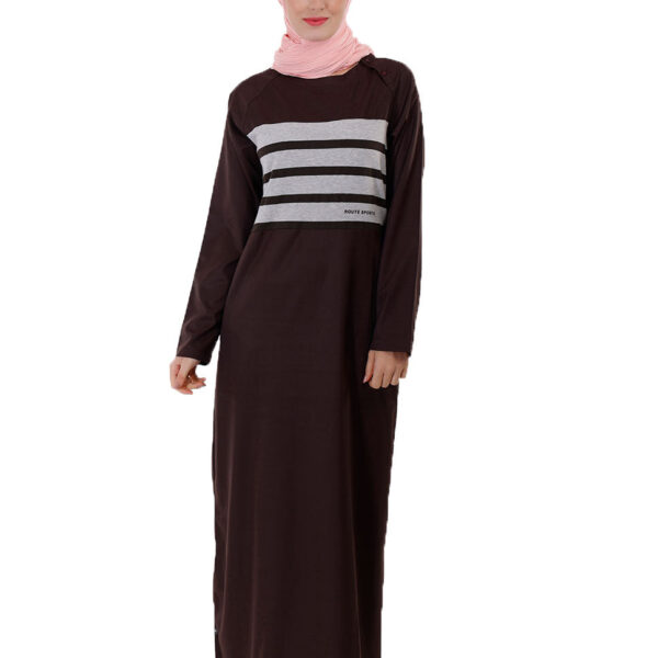Contrast Jersey Striper Jilbab